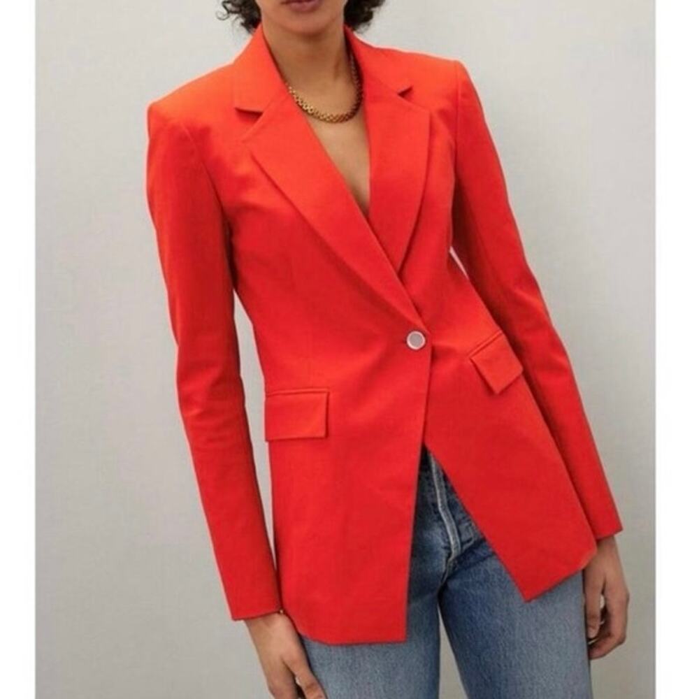 Derek Lam 10 Crosby Noah red Single Breasted Jacket Size 4